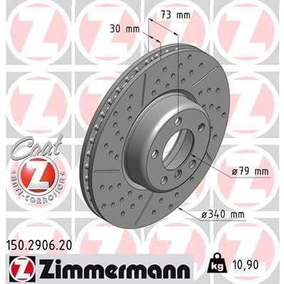 Снимка на Спирачен диск ZIMMERMANN COAT Z 150.2906.20