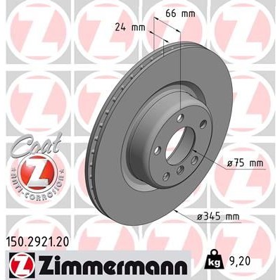 Снимка на Спирачен диск ZIMMERMANN COAT Z 150.2921.20