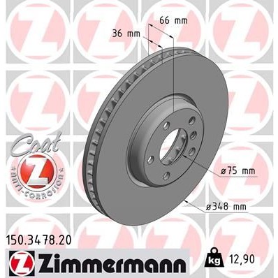 Снимка на Спирачен диск ZIMMERMANN COAT Z 150.3478.20