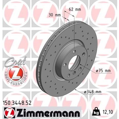 Снимка на Спирачен диск ZIMMERMANN SPORT COAT Z 150.3448.52