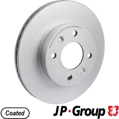 Снимка на Спирачен диск JP GROUP  3563100800 за Kia Soul (AM) 1.6 CVVT - 126 коня бензин