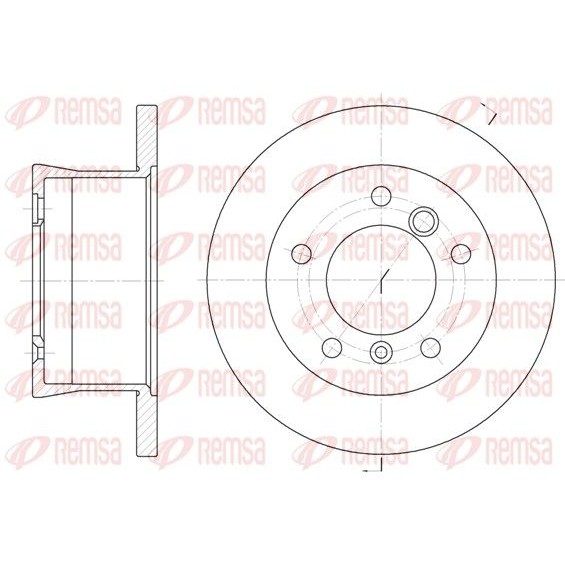 Снимка на Спирачен диск REMSA 6566.00 за Mercedes Sprinter 2-t Platform (901,902) 210 D (901.421, 902.412) - 102 коня дизел