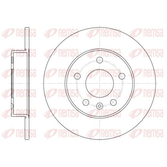 Снимка на Спирачен диск REMSA 6578.00 за Opel Astra G Saloon 1.8 16V (F69) - 125 коня бензин