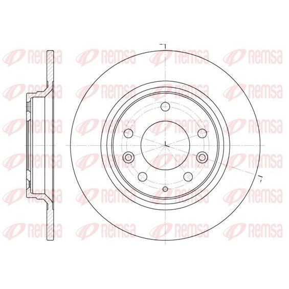 Снимка на Спирачен диск REMSA 6881.00 за Mazda 626 Saloon (GF) 2.0 Turbo DI (GFFP) - 101 коня дизел