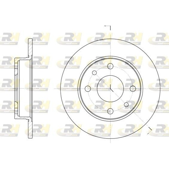 Снимка на Спирачен диск ROADHOUSE 6110.00 за Lancia Ypsilon (843) 1.4 LPG (843.AXG1A) - 78 коня Бензин/Автогаз(LPG)