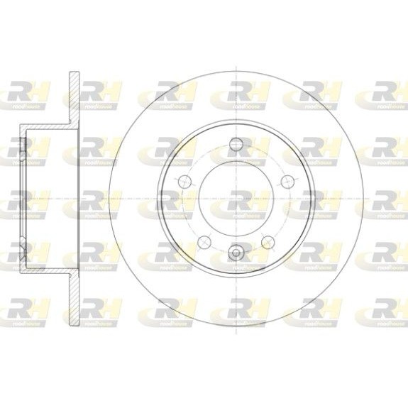 Снимка на Спирачен диск ROADHOUSE 61412.00 за Renault Master 3 Platform (EV,HV,UV) 2.3 dCi 125 RWD (HV0C, HV0D, UV0C, UV0D, UV0H, UV0J,... - 125 коня дизел