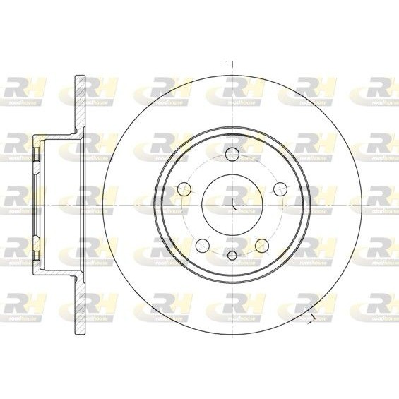 Снимка на Спирачен диск ROADHOUSE 6149.00 за Alfa Romeo 164 Sedan 2.0 (164A2C) - 138 коня бензин