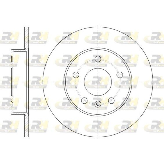 Снимка на Спирачен диск ROADHOUSE 6578.00 за Opel Astra G Coupe 2.2 DTI (F07) - 125 коня дизел