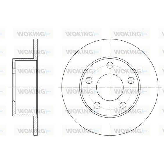 Снимка на Спирачен диск WOKING D6123.00 за VW Passat 4 Sedan (B5,3b2) 1.8 Syncro/4motion - 125 коня бензин
