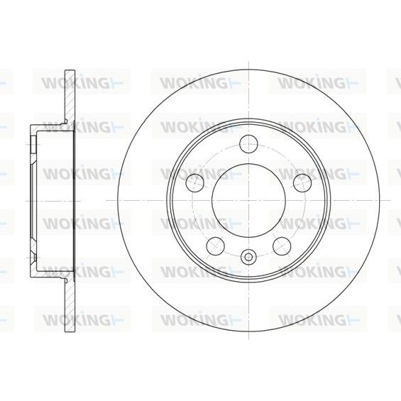 Снимка на Спирачен диск WOKING D6547.00 за Skoda Yeti (5L) 1.8 TSI 4x4 - 160 коня бензин