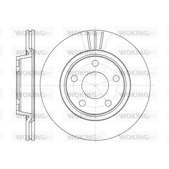 Снимка на Спирачен диск WOKING D6548.10 за Audi A4 Sedan (8E2, B6) 1.6 - 102 коня бензин
