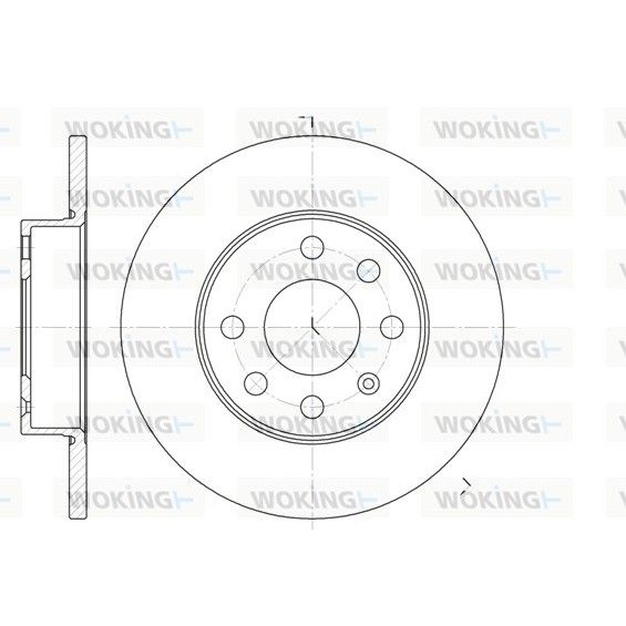 Снимка на Спирачен диск WOKING D6664.00 за Opel Vita C 1.4 Twinport (F08, F68) - 90 коня бензин