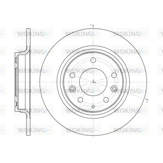 Снимка на Спирачен диск WOKING D6881.00 за Mazda MX-5 (NC) 2.0 (NC18) - 160 коня бензин