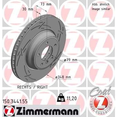 Снимка на Спирачен диск ZIMMERMANN BLACK Z 150.3441.55 за BMW 3 Touring E91 325 d - 197 коня дизел