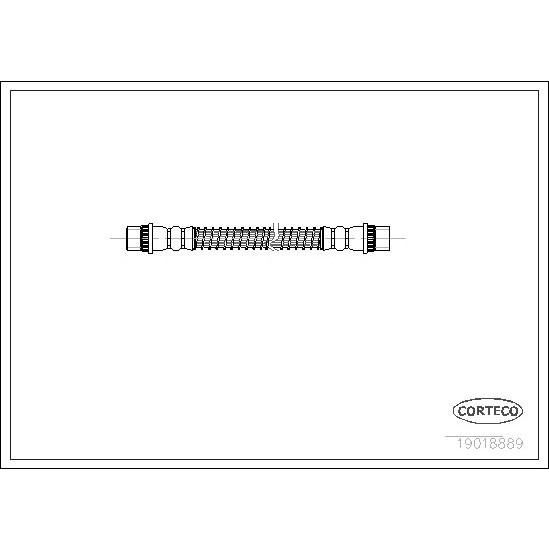 Снимка на Спирачен маркуч CORTECO 19018889 за Peugeot 106 (1) 1.0 i - 50 коня бензин