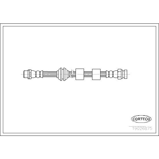 Снимка на Спирачен маркуч CORTECO 19026875 за Ford Galaxy (wgr) 1.9 TDI - 90 коня дизел