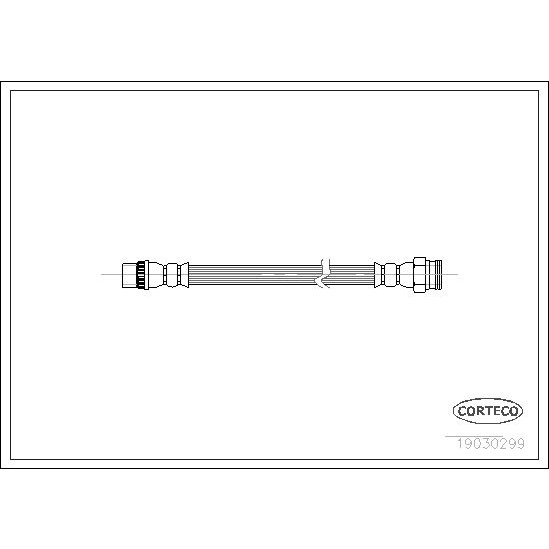 Снимка на Спирачен маркуч CORTECO 19030299 за Citroen C3 FC Hatchback 1.4 HDi - 68 коня дизел
