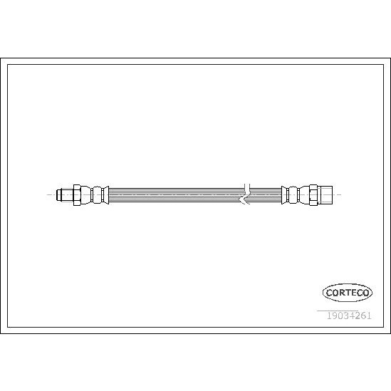 Снимка на Спирачен маркуч CORTECO 19034261 за Mercedes Sprinter 4-t Box (904) 412 D - 122 коня дизел