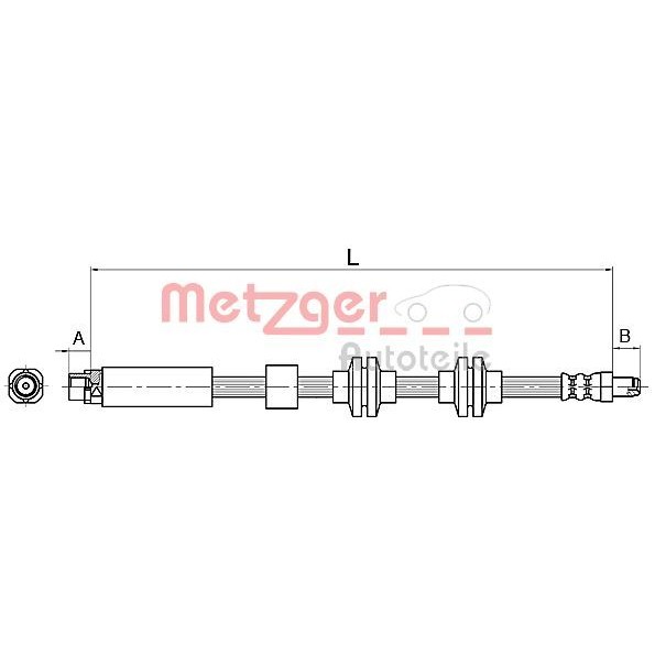 Снимка на Спирачен маркуч METZGER 4110143 за BMW 1 Cabrio E88 118 d - 143 коня дизел