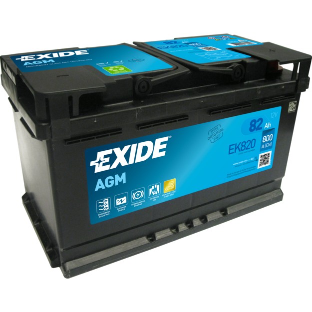 Снимка на Стартов акумулатор EXIDE AGM EK820 за Nissan Primastar Box (X83) 2.5 dCi 140 - 135 коня дизел