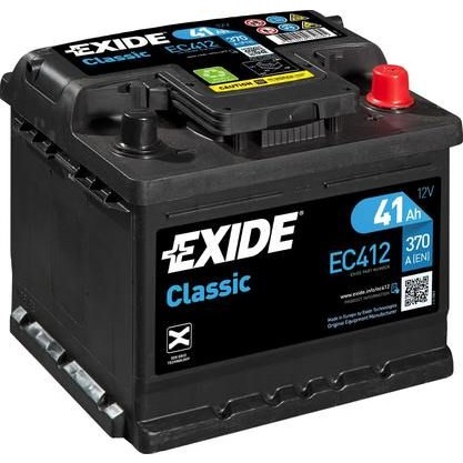 Снимка на Стартов акумулатор EXIDE CLASSIC * EC412 за Ford Escort 7 Saloon (gal,afl) 1.4 - 75 коня бензин