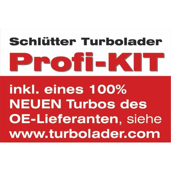 Снимка на Турбина, принудително пълнене с въздух SCHLUTTER TURBOLADER PROFI KIT - with new org. Ishikawajima (IHI) Turbocharger 166-00022 за Mercedes A-Class (w176) A 180 (176.042) - 122 коня бензин