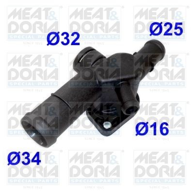Снимка на Фланец за охладителната течност MEAT & DORIA 93241 за Audi A3 Sportback (8PA) 1.6 - 102 коня бензин