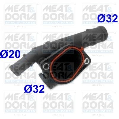 Снимка на Фланец за охладителната течност MEAT & DORIA 93249 за Seat Altea XL (5P5,5P8) 2.0 TDI 4x4 - 140 коня дизел