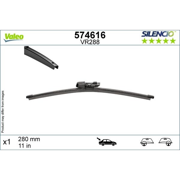 Снимка на Чистачки VALEO SILENCIO REAR 574616 за VW Arteon (3H7) 2.0 TDI 4motion - 200 коня дизел