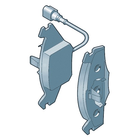 Снимка на 1 set: brake pads with wear indicator for disc brake VAG 1J0698151E за Skoda Octavia Estate (1Z5) 2.0 TDI 16V - 140 коня дизел