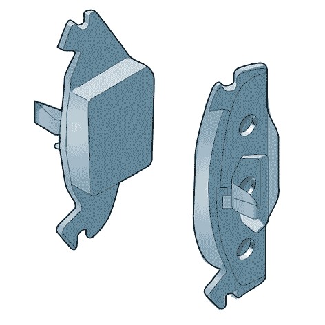 Снимка на 1 set: brake pads with wear indicator for disc brake VAG 1K0698151A за VW Caddy 3 Estate 2.0 TDI - 140 коня дизел