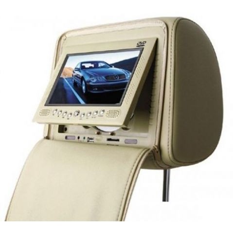 Снимка на 7inch DVD плеър в подглавник с USB и безжичен джойстик за видеоигри - бежов AP HR6604BEIG за Mercedes S-class Saloon (w124) 300 D (124.130) - 110 коня дизел