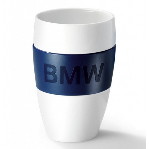 Снимка на BMW Coffee Mug white/dark blue BMW OE 80222156342 за Alfa Romeo 164 Sedan 2.0 (164A2C, 164A2L, 164A2H) - 143 коня бензин