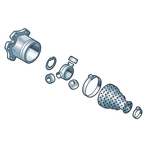 Снимка на constant velocity joint with boot, attachment parts and grease VAG 1K0498103E за Audi A4 Convertible (8H, 8E, B7) 3.0 TDI quattro - 204 коня дизел