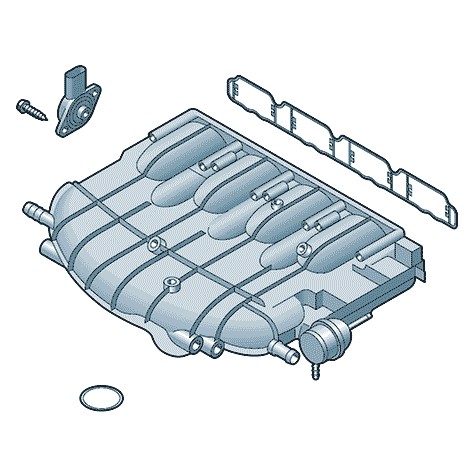 Снимка на variable intake manifold VAG 06J133201BD за Audi A3 (8P1) 2.0 TFSI quattro - 200 коня бензин