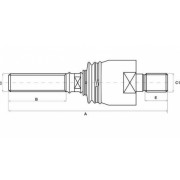Снимка на аксиален шарнирен накрайник, напречна кормилна щанга S-TR STR-11A109