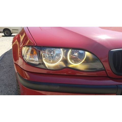 Снимка на Ангелски Очи Диодни за BMW E46 седан, комби (1998-2005) / купе (1998-2003) с 66 диода - Жълт цвят AP LEDE46Y
