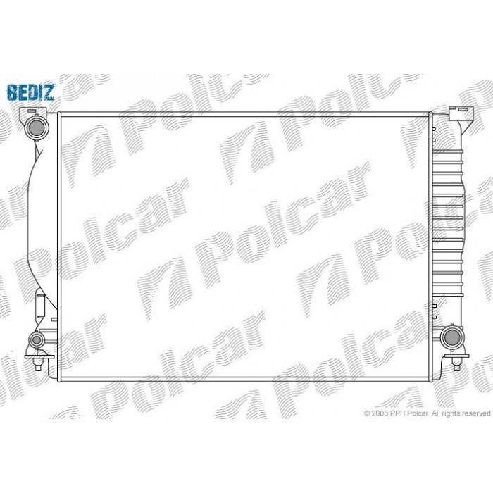 Снимка на Воден радиатор POLCAR 133408-5 за Audi A4 Avant (8E5, B6) 3.0 - 218 коня бензин