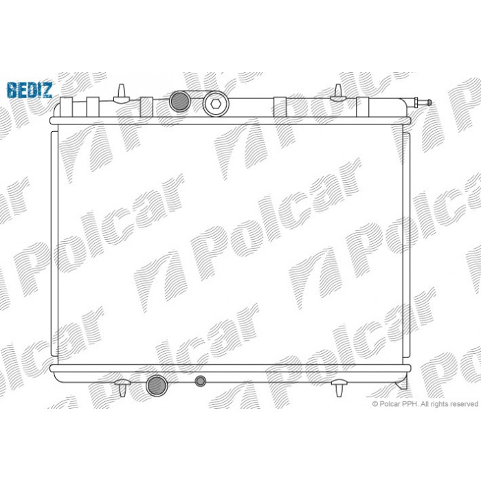 Снимка на Воден радиатор POLCAR 232808-4 за Mercedes 190 (w201) 2.3 - 132 коня бензин