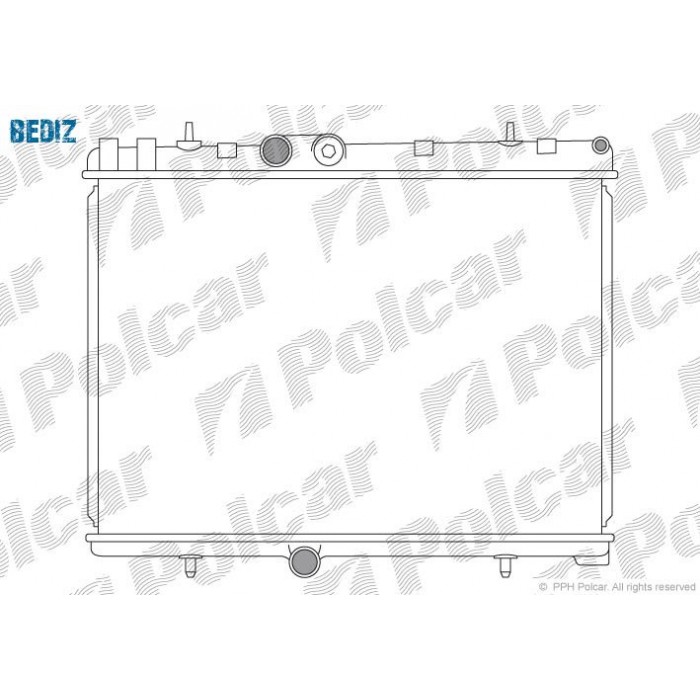 Снимка на Воден радиатор POLCAR 232908-1 за Citroen DS5 Hatchback 2.0 BlueHDi 150 - 150 коня дизел