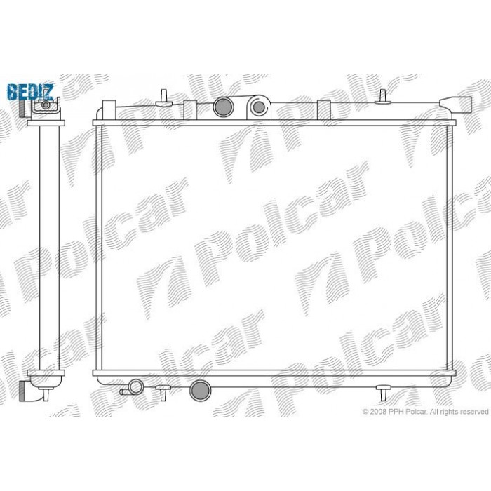Снимка на Воден радиатор POLCAR 572308A3 за Audi A3 (8V1) 1.4 TFSI - 122 коня бензин