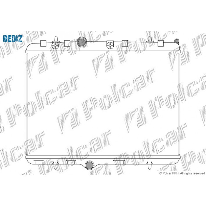 Снимка на Воден радиатор POLCAR 574808-1 за Peugeot Grand Raid Box 1.6 HDi - 111 коня дизел