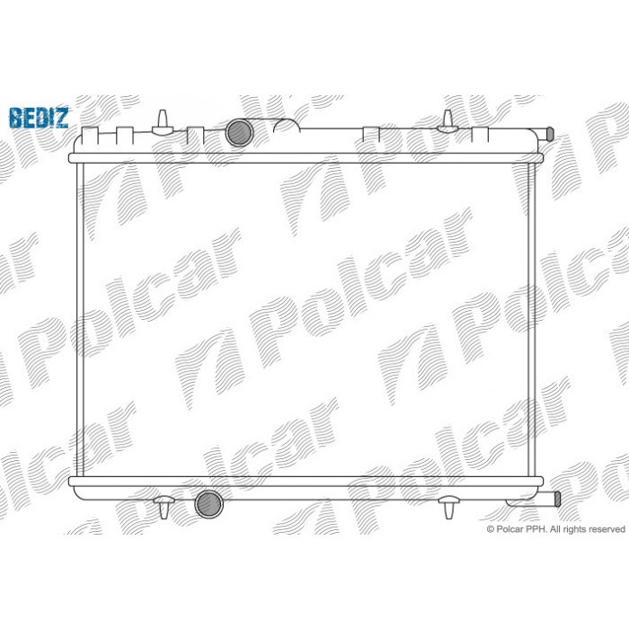 Снимка на Воден радиатор POLCAR 579008A2 за Citroen Berlingo BOX 1.6 - 109 коня бензин