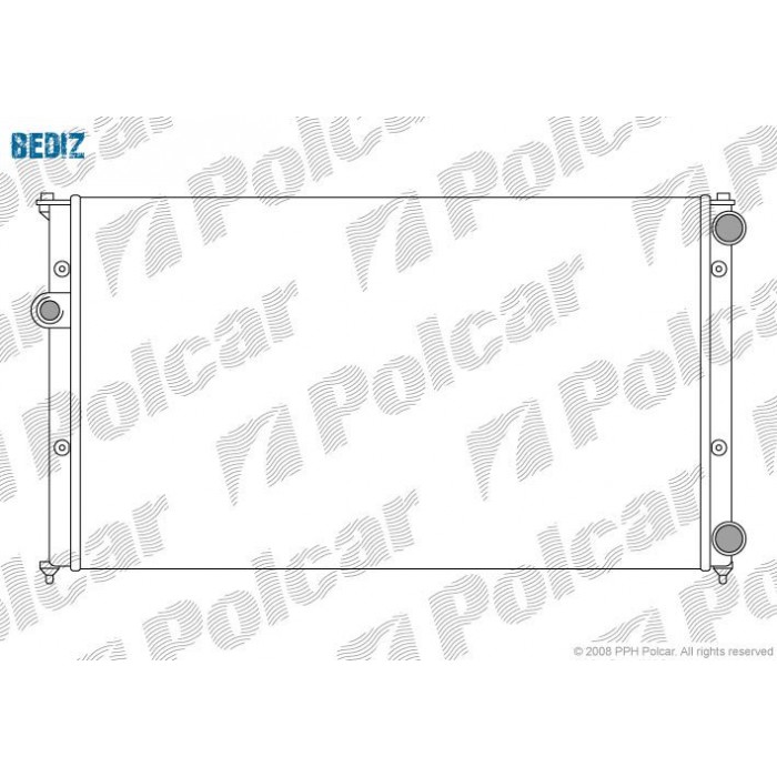 Снимка на Воден радиатор POLCAR 952408A5 за Seat Ibiza 2 (6K2) 1.9 SDI - 64 коня дизел