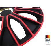 Снимка  на Декоративни тасове PETEX 15 Voltec pro black/red, 4 броя Petex RB548515