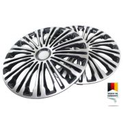 Снимка  на Декоративни тасове PETEX 16 Volante black/silver, 4 броя Petex RB549516