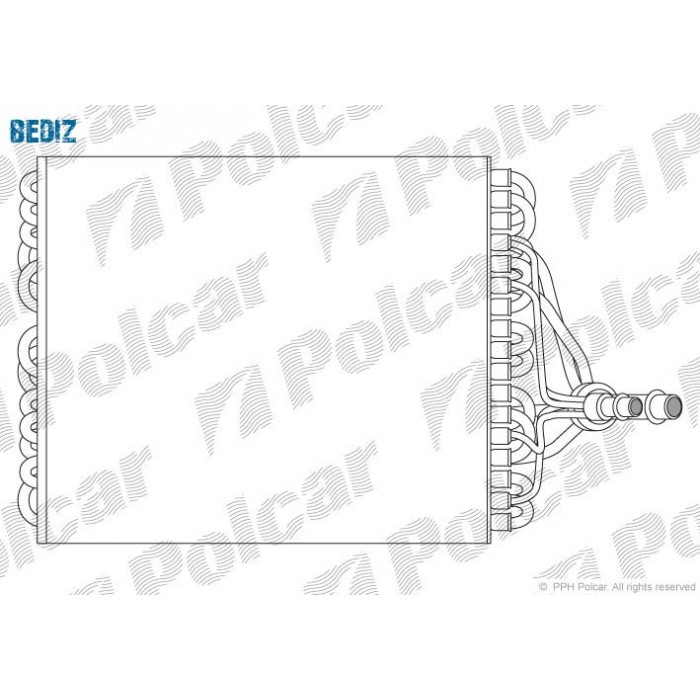 Снимка на изпарител, климатична система POLCAR 9538P8-1 за Seat Ibiza 2 (6K2) 1.4 i - 60 коня бензин