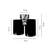Снимка  на Комплект универсални черни двойни накрайници, ляв и десен AP 630201