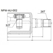 Снимка на Комплект каре за полуоска NTY NPW-AU-002