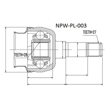 Снимка на Комплект каре за полуоска NTY NPW-PL-003 за VW Crafter 30-50 Platform (2F) 2.0 TDI - 109 коня дизел